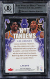 Lakers Magic Johnson Signed 2008 Hot Tandems #HT9 Card Auto 10! BAS Slabbed