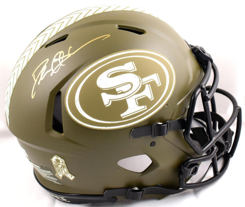 Deion Sanders Signed 49ers F/S Salute to Service Speed Auth Helmet-BA W Holgoram