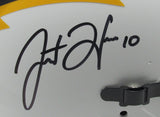 Justin Herbert Autographed Full Size Lunar Authentic Helmet Chargers Beckett