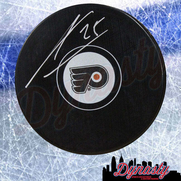 James van Riemsdyk Autographed Signed Philadelphia Flyers Hockey Puck JSA PSA