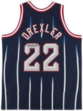 FRMD Clyde Drexler Houston Rockets Signed 1995-96 Mitchell & Ness Rep Jersey