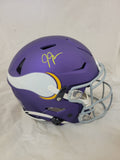 JUSTIN JEFFERSON SIGNED MINNESOTA VIKINGS F/S TRIBUTE SPEEDFLEX HELMET BAS QR