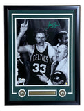 Larry Bird Signed Framed 16x20 Boston Celtics w/ Red Auerbach Photo PSA ITP