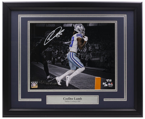 CeeDee Lamb Signed Framed Dallas Cowboys 11x14 Spotlight Photo Fanatics