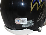 Ray Lewis & Ed Reed Signed Baltimore Ravens VSR4 Mini Helmet Beckett 38886