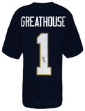 Jaden Greathouse Signed Navy Custom College Football Jersey - (SCHWARTZ COA)