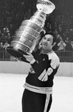 John Bucyk Signed Boston Bruins Throwback Jersey Inscribed "HOF 1981" (JSA)