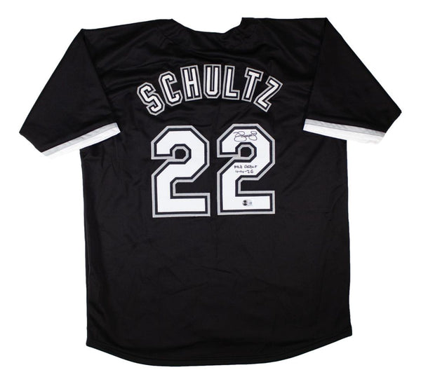 Noah Schultz Chicago Signed Black Baseball Jersey MLB Debut 4-14-26 BAS