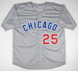 Derrek Lee Signed Chicago Cubs Gray Road Jersey (Beckett) 2005 N.L Batting Champ