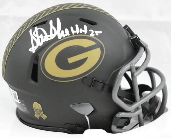 Sterling Sharpe Signed Packers Salute 25 Speed Mini Helmet HOF - Beckett W Holo