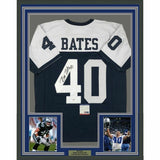 FRAMED Autographed/Signed BILL BATES 33x42 Dallas Thanksgiving Jersey PSA COA