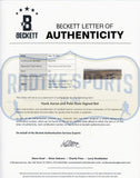 Pete Rose & Hank Aaron Signed Louisville Slugger Blonde Bat - Kit King/HR Kings