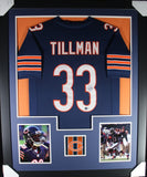 CHARLES TILLMAN (Bears navy TOWER) Signed Autographed Framed Jersey Beckett
