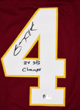 Gary Clark Autographed Maroon Pro Style Jersey w/ 2x SB Champs-Beckett W Holo
