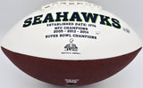 Walter Jones Autographed Seahawks White Logo Football "HOF 14" MCS Holo #64068
