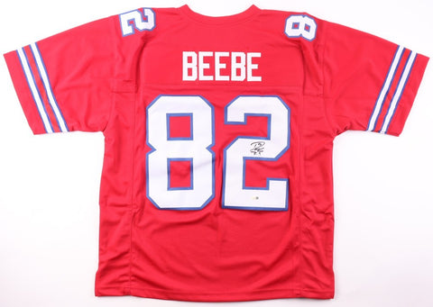 Don Beebe Signed Buffalo Bills Alternate Jersey (JSA) Super Bowl XXXI Champ W.R.
