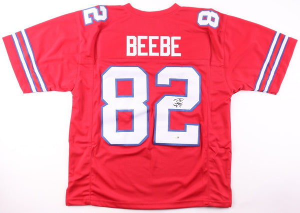 Don Beebe Signed Buffalo Bills Alternate Jersey (JSA) Super Bowl XXXI Champ W.R.