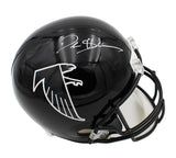 Deion Sanders Signed Atlanta Falcons Throwback Full Size Black NFL Helmet