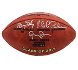 2017 HOF Class Signed Wilson Authentic HOF Logo Football- K Warner, M Andersen