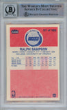 Ralph Sampson Signed 1986-87 Fleer #97 Rookie Card Beckett 10 Slab 42905