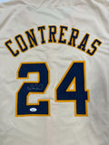 Brewers Catcher WILLIAM CONTRERAS Signed Custom Replica Cream Jersey AUTO