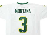 NOTRE DAME FIGHTING IRISH JOE MONTANA AUTOGRAPHED WHITE JERSEY JSA STOCK #216971