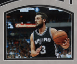 Marco Belinelli Signed Spurs 34x42 Framed Jersey "2014 NBA Champs!" (PSA Holo)