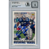Emmitt Smith Autographed/Signed 1993 Upper Deck #421 Card Slab Beckett 49947