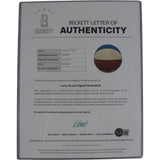 Larry Brown Autographed Denver Nuggets Logo Basketball Retro Beckett LOA 51602