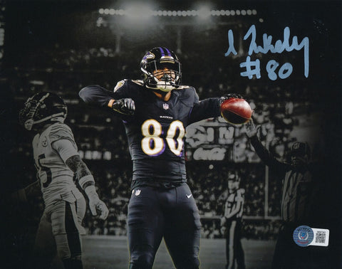 Isaiah Likely Autographed/Signed 8x10 Photo Baltimore Ravens Beckett 184899