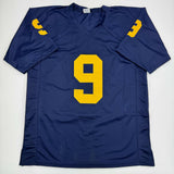 Autographed/Signed J.J. JJ McCarthy Michigan Blue Jersey Beckett BAS COA
