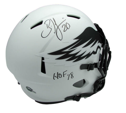 Brian Dawkins Signed/Inscr Eagles Lunar Eclipse Full Size Rep Helmet JSA 159279