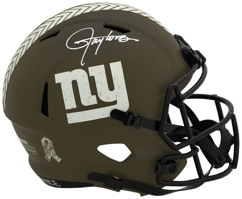 Lawrence Taylor Signed Giants SALUTE Riddell F/S Replica Helmet - (SCHWARTZ COA)