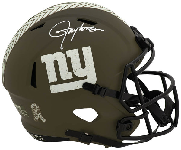 Lawrence Taylor Signed Giants SALUTE Riddell F/S Replica Helmet - (SCHWARTZ COA)