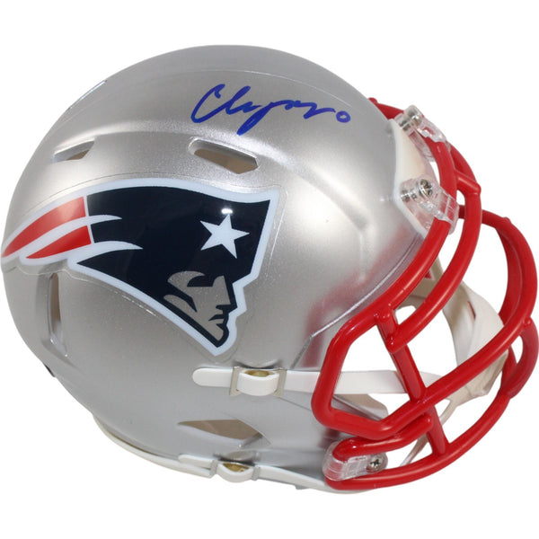 Christian Gonzalez Autographed New England Patriots Mini Helmet Beckett 50846
