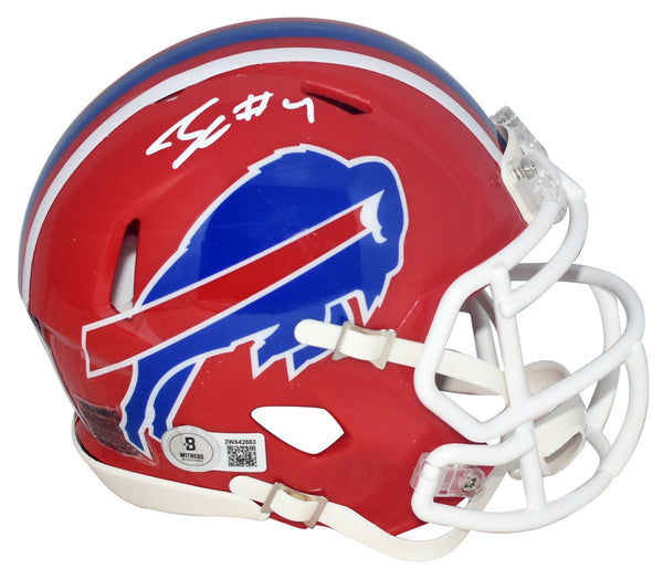 JAMES COOK AUTOGRAPHED BUFFALO BILLS RED SPEED MINI HELMET BECKETT