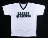 Philadelphia Eagles QB Legends Jersey Signed by 4 Cunningham, McNabb, Vick, Jaws