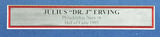 76ERS JULIUS "DR. J" ERVING AUTOGRAPHED SIGNED FRAMED RED JERSEY PSA/DNA 215862