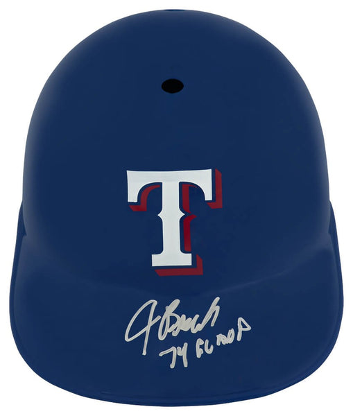 Jeff Burroughs Signed Rangers Souvenir Replica Batting Helmet w/74 MVP -(SS COA)