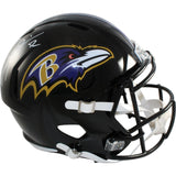 Ray Lewis Autographed/Signed Baltimore Ravens F/S Helmet Beckett Witness 55778