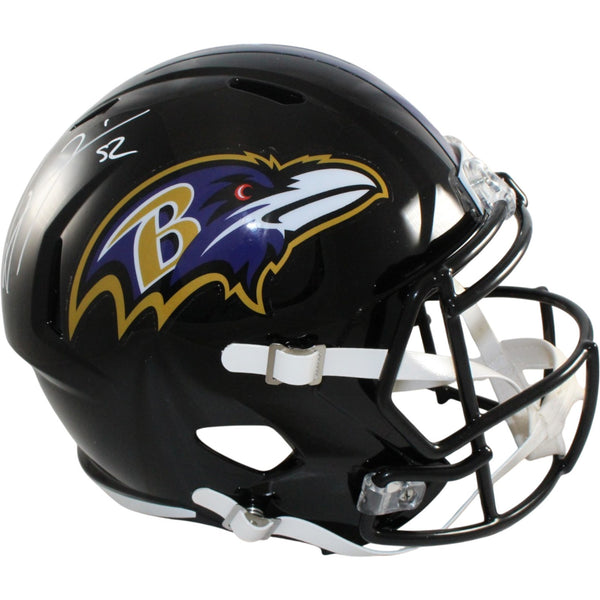 Ray Lewis Autographed/Signed Baltimore Ravens F/S Helmet Beckett Witness 55778