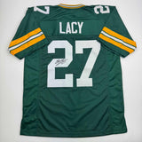 Autographed/Signed Eddie Lacy Green Bay Green Football Jersey JSA COA
