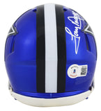 Cowboys Tony Dorsett Authentic Signed Flash Speed Mini Helmet BAS Witnessed