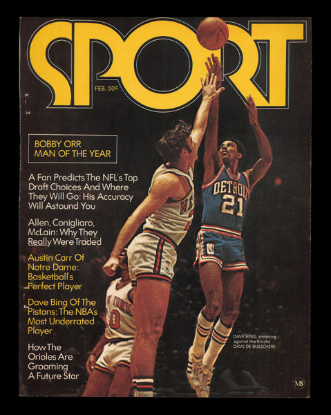 Dave Bing Autographed Signed Sport Magazine Cover Detroit Pistons SKU #237740