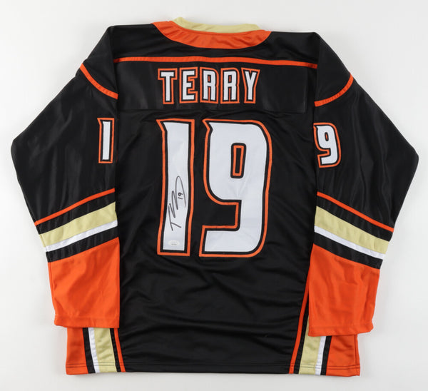 Troy Terry Signed Ducks Jersey (JSA COA) Anaheim #1 Scorer 2021-22 / 67 points