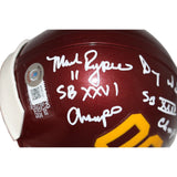 Joe Theismann Mark Rypien Doug Williams VSR4 Mini Helmet Beckett 42283