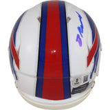 Greg Rousseau Autographed/Signed Buffalo Bills Mini Helmet Beckett Witness 50917