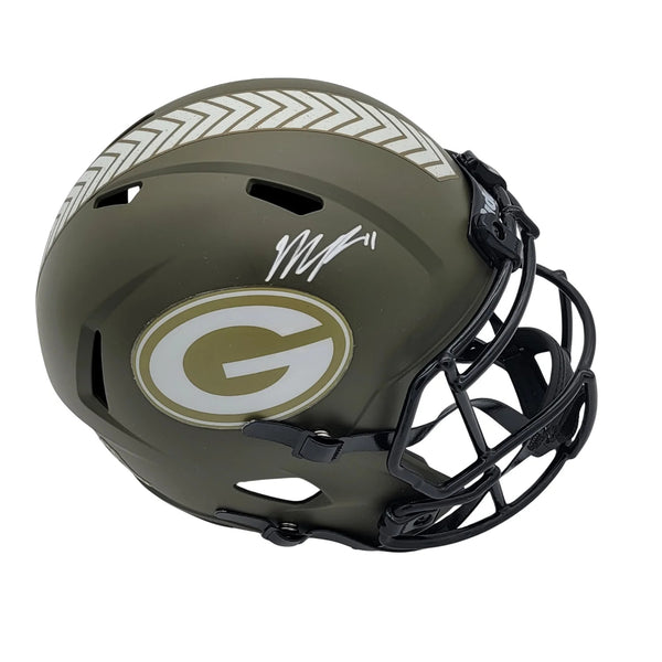 Micah Parsons Signed Green Bay Packers Salute To Service Replica Helmet Fanatics