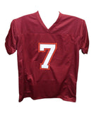 Michael Vick Autographed/Signed College Style Maroon Jersey Beckett 41177