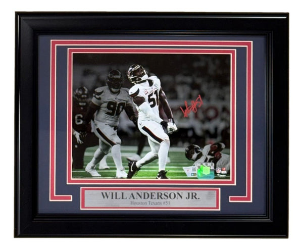 Will Anderson Jr Signed Framed 8x10 Houston Texans Spotlight Photo Fanatics